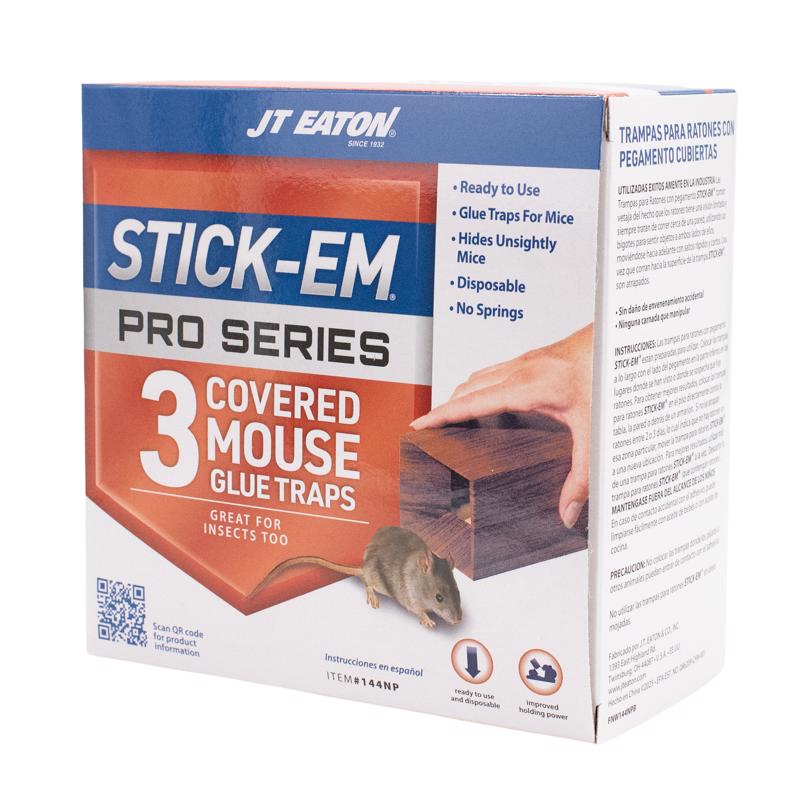 JT Eaton Stick-Em Pro Series Small Covered Animal Trap For Mice 3 pk