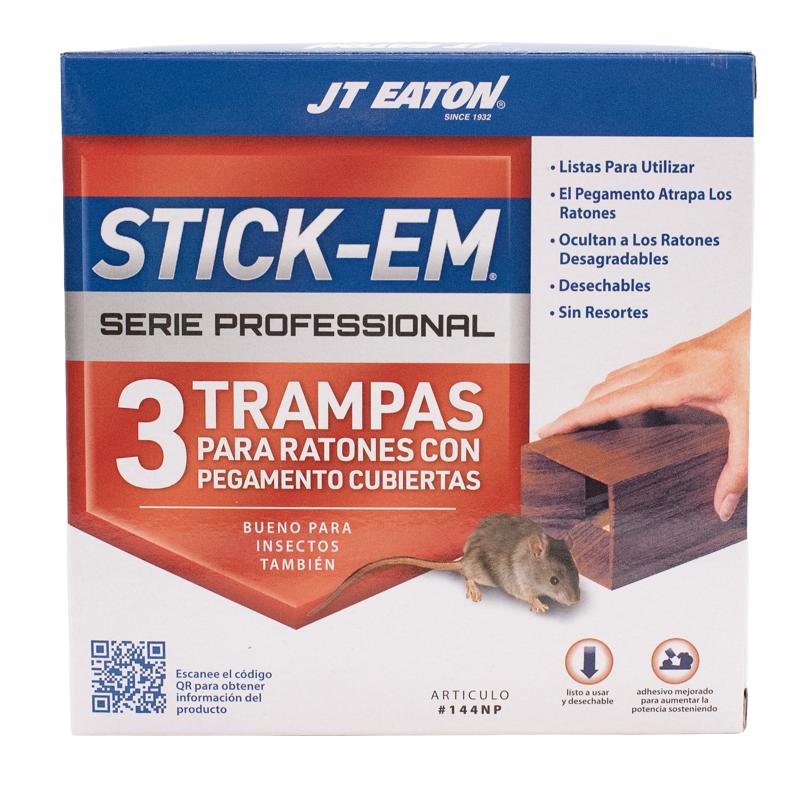 JT Eaton Stick-Em Pro Series Small Covered Animal Trap For Mice 3 pk
