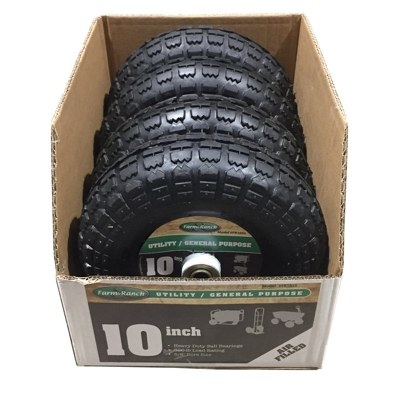 Farm and Ranch 6 in. D X 10 in. D 300 lb. cap. Centered Tire Rubber