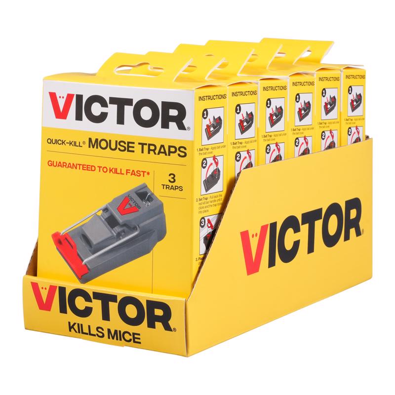 Victor Quick-Kill Small Snap Trap For Mice 3 pk