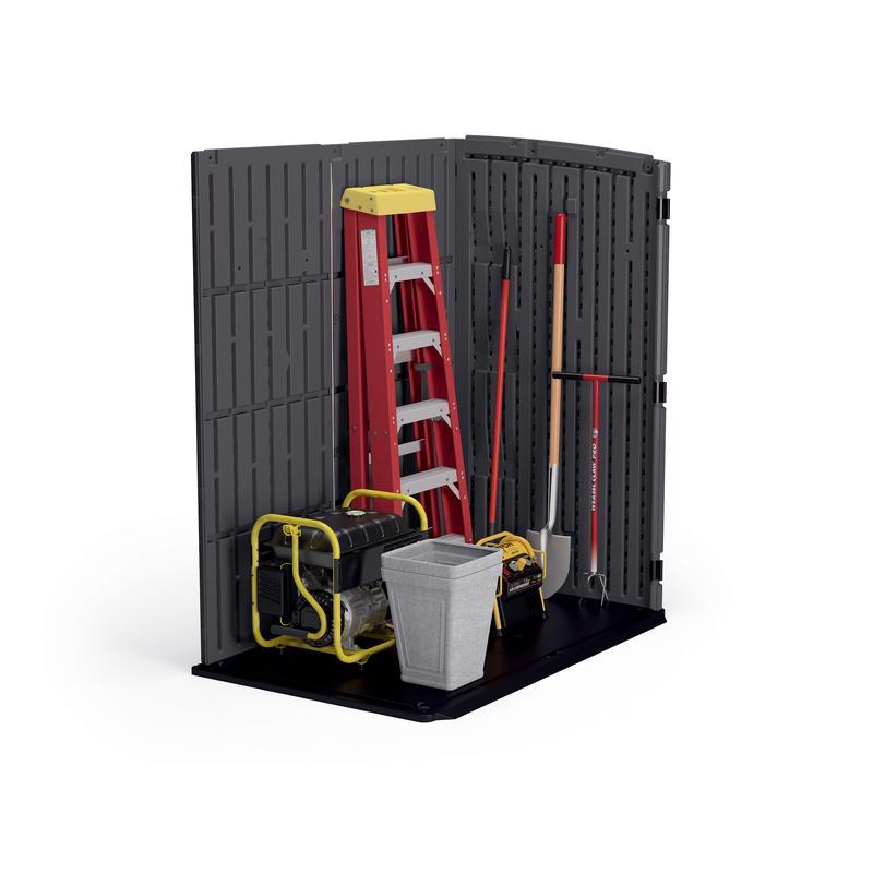 Suncast XL Vertical 5 ft. x 3 ft. Resin Vertical Pent Storage Shed with Floor Kit