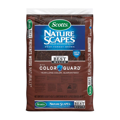 Scotts Nature Scapes Deep Forest Brown Weed Preventer Color Enhanced Mulch 1.5 cu ft