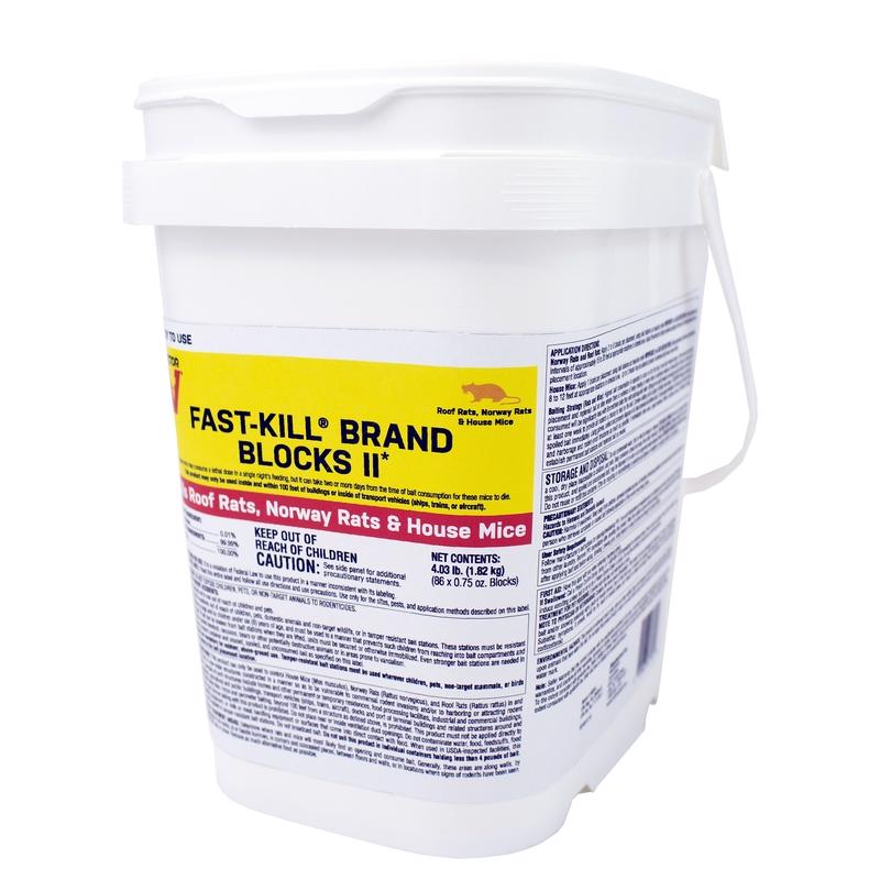 Victor Fast-Kill Brand Blocks II Toxic Rodenticide Bait Blocks For Mice and Rats 4 lb