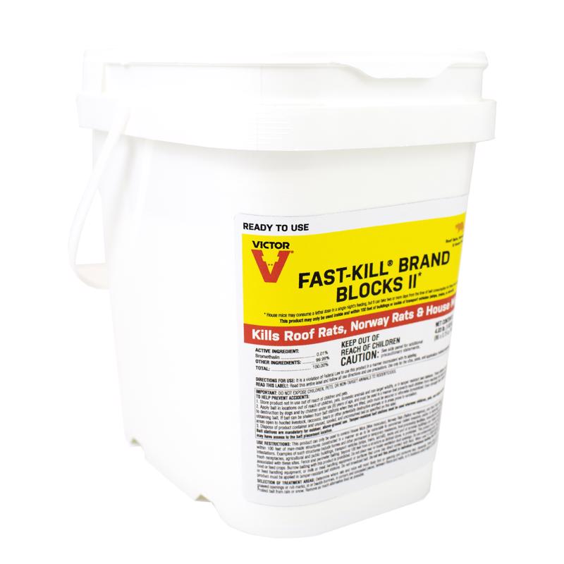 Victor Fast-Kill Brand Blocks II Toxic Rodenticide Bait Blocks For Mice and Rats 4 lb