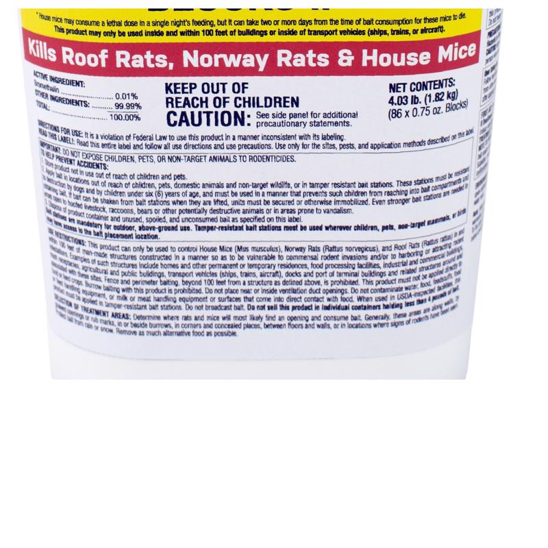 Victor Fast-Kill Brand Blocks II Toxic Rodenticide Bait Blocks For Mice and Rats 4 lb