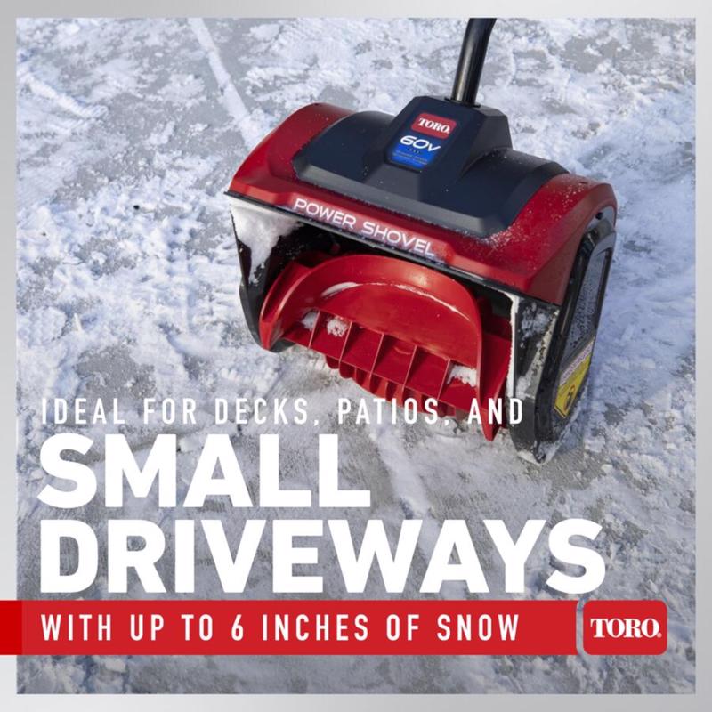 Toro Power Shovel 60V 12 in. Single stage 60 V Battery Snow Shovel Thrower Kit (Battery & Charger)