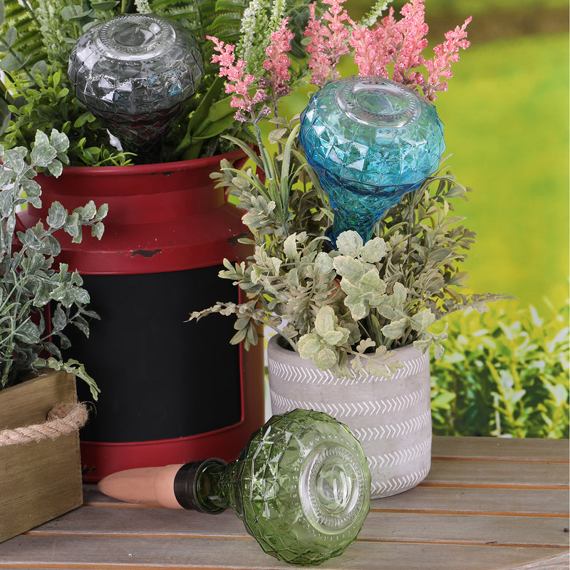 Meadowcreek Assorted Glass Globe Plant Watering Can