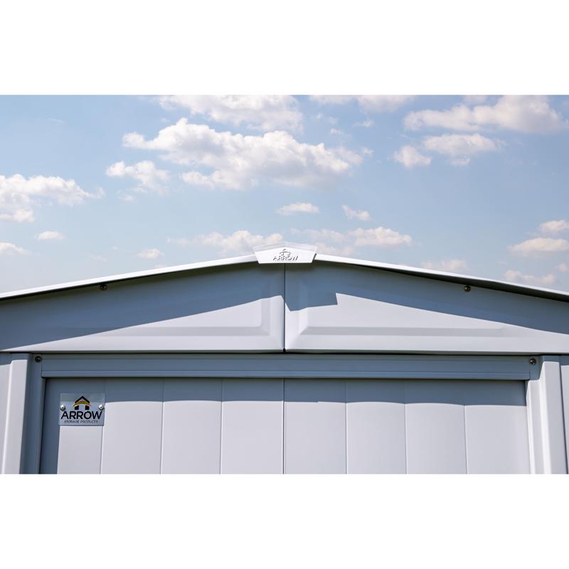 Arrow Classic 8 ft. x 6 ft. Metal Vertical Peak Storage Shed without Floor Kit