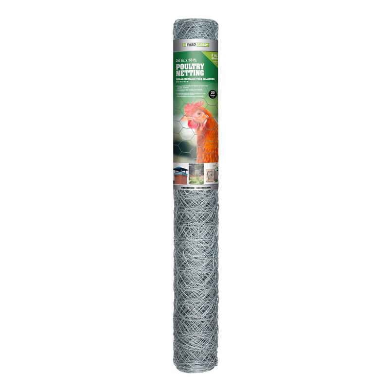 Garden Craft 24 in. H X 50 ft. L Galvanized Steel Fencing 2 in.