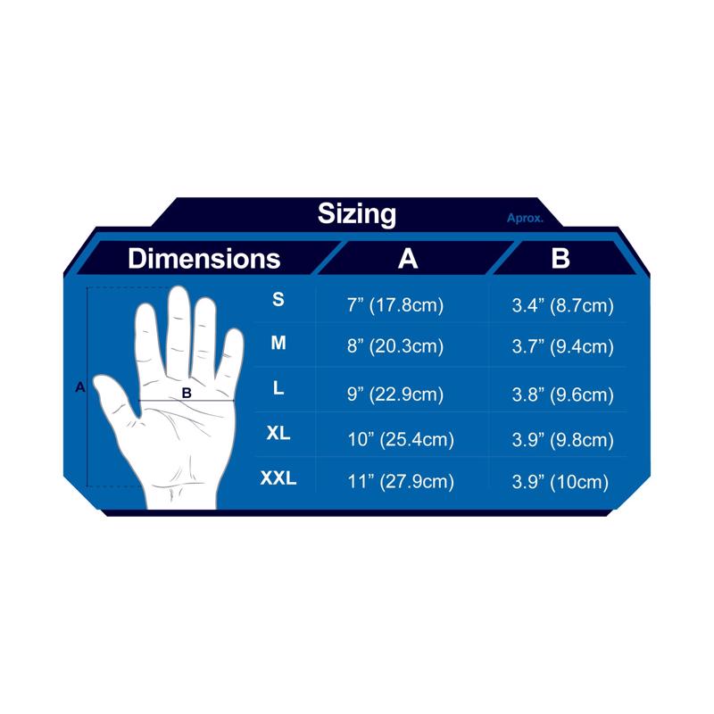 General Electric Unisex Dipped Gloves Black/Blue XL 1 pair