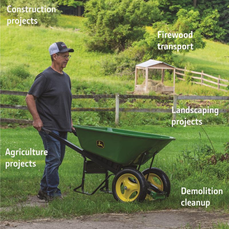 John Deere Steel Wheelbarrow 7 cu ft