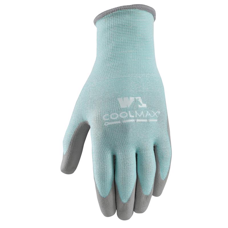 Wells Lamont Coolmax Women's Indoor/Outdoor Knit Work Gloves Blue/Gray S