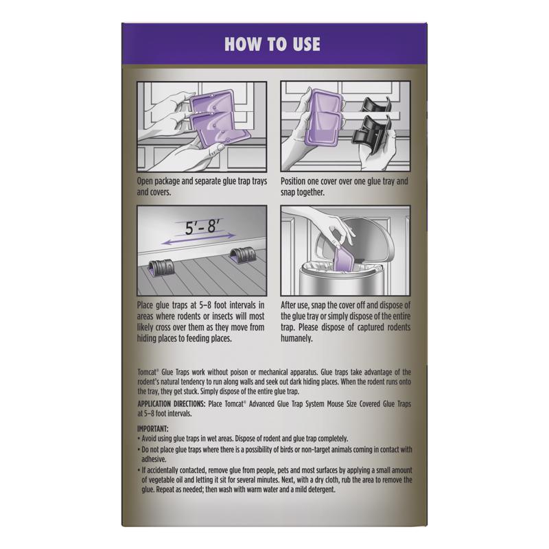 Tomcat Glue Trap For Insects/Mice/Spiders 4 pk