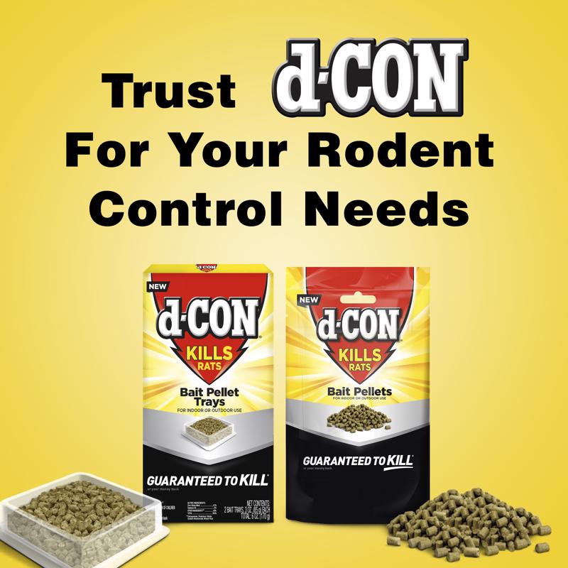 d-CON Toxic Bait Tray Pellets For Mice and Rats 6 oz