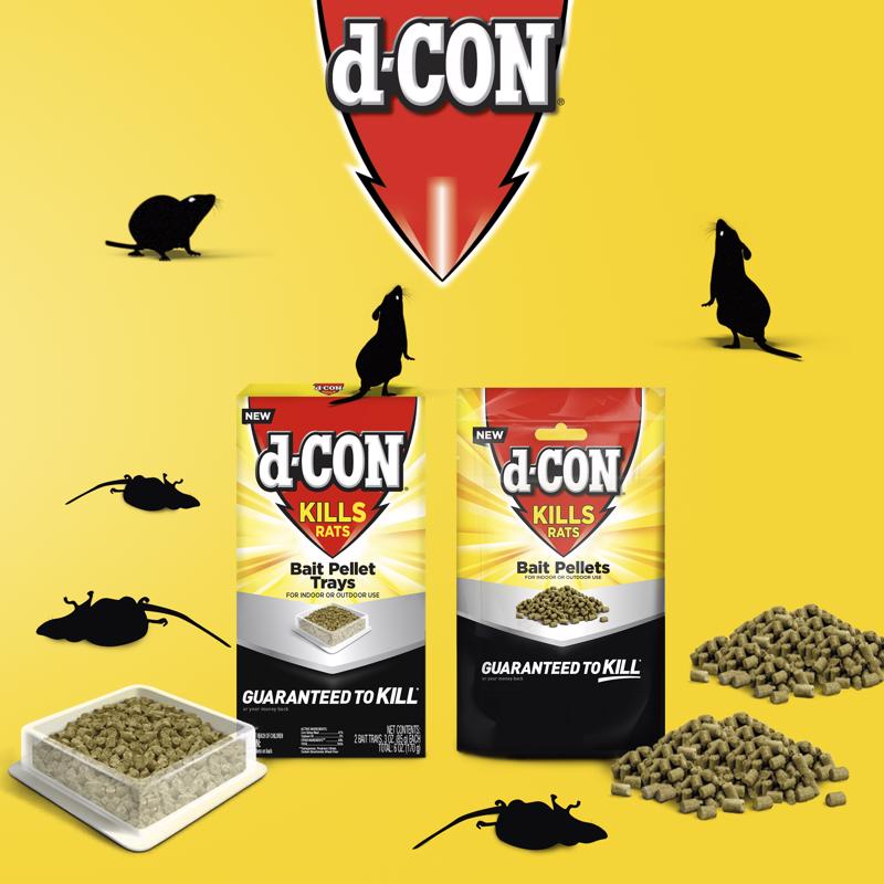 d-CON Toxic Bait Tray Pellets For Mice and Rats 6 oz