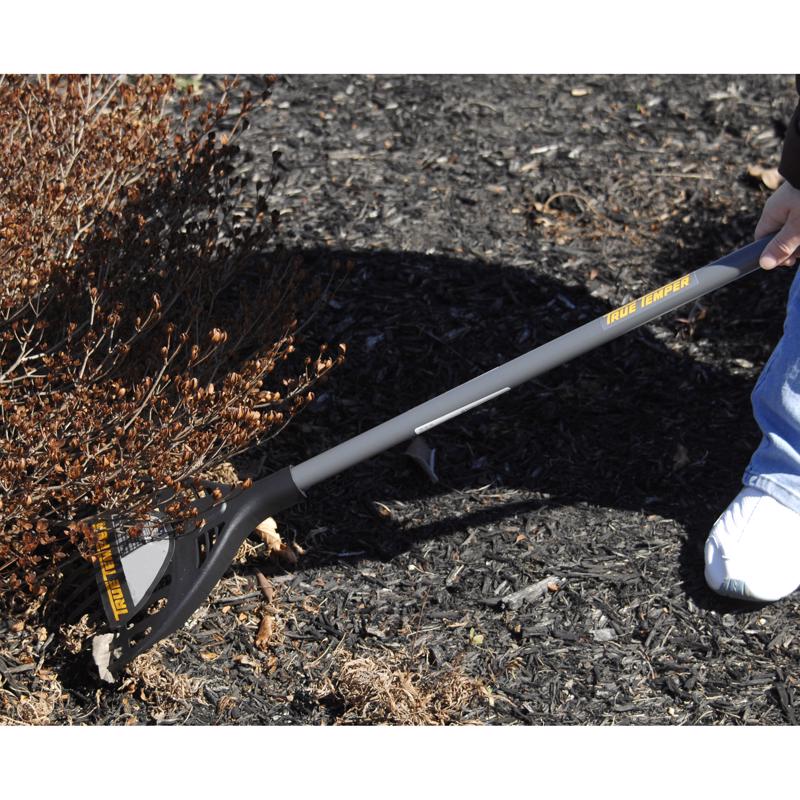 True Temper 65.19 in. 11 Tine Poly Shrub Rake Steel Handle