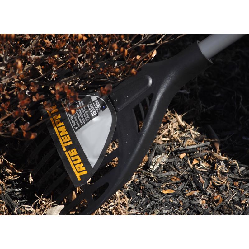 True Temper 65.19 in. 11 Tine Poly Shrub Rake Steel Handle