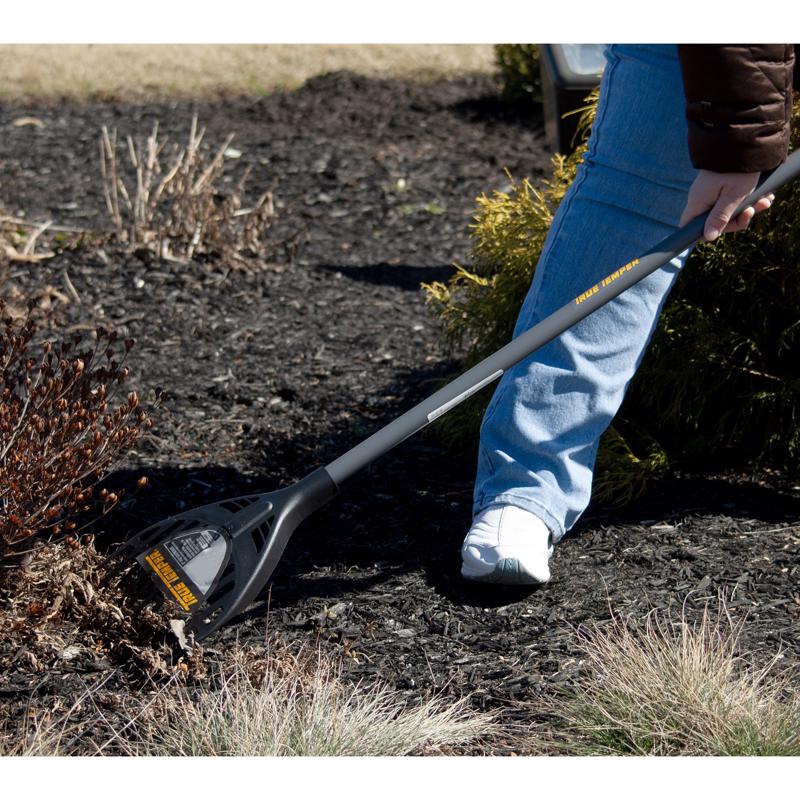 True Temper 65.19 in. 11 Tine Poly Shrub Rake Steel Handle