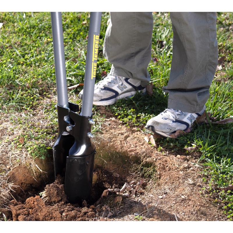 True Temper 58.5 in. Carbon Steel Atlas Pattern Post Hole Digger Fiberglass Handle