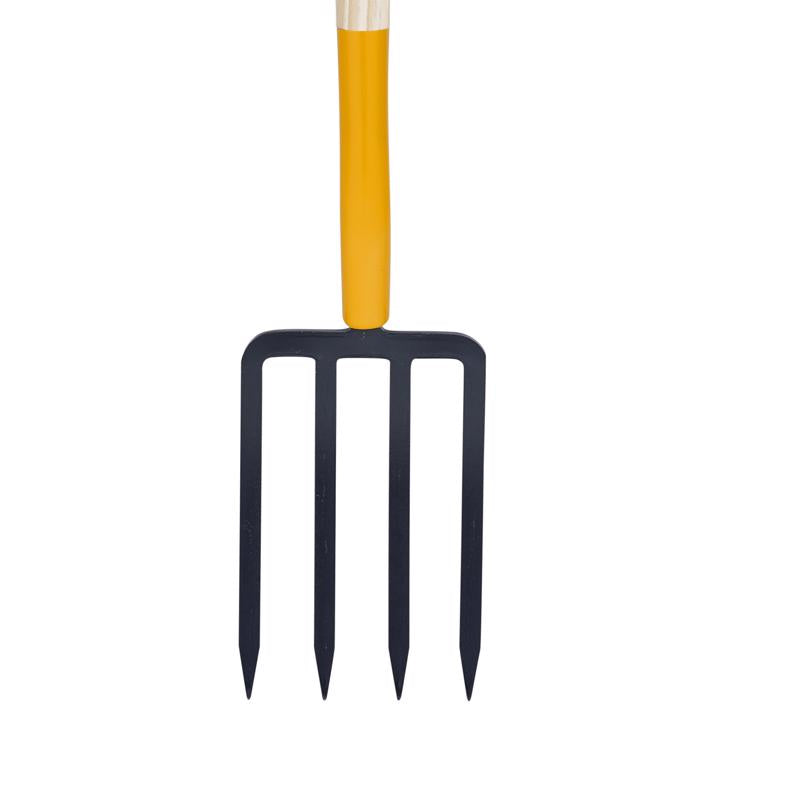 True Temper 4 Tine Steel Spading Fork 30 in. Wood Handle