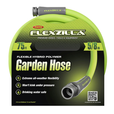 Legacy Flexzilla 5/8 in. D X 75 ft. L Heavy Duty Premium Grade Garden Hose