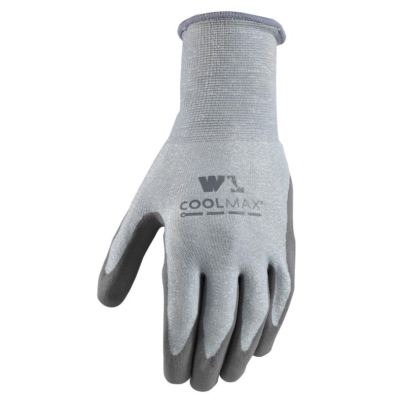 Wells Lamont Coolmax Men's Outdoor Knit Work Gloves Gray L