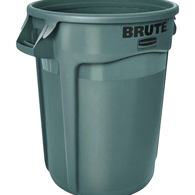 Rubbermaid Brute 32 gal Gray Plastic Garbage Can