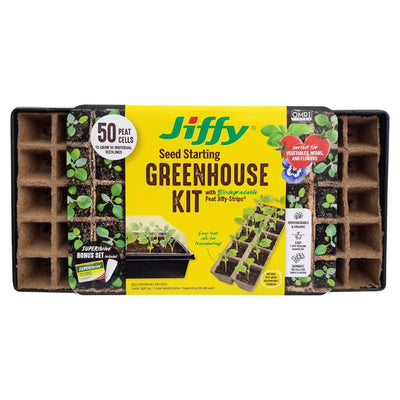 Jiffy 50 Cells 5.5 in. H X 11 in. W X 21 in. L Seed Starting Kit