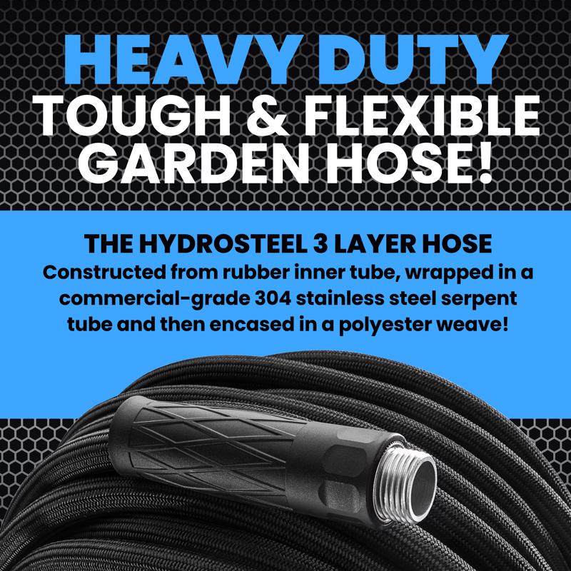 Hydrosteel 5/8 in. D X 50 ft. L Heavy Duty Garden Hose