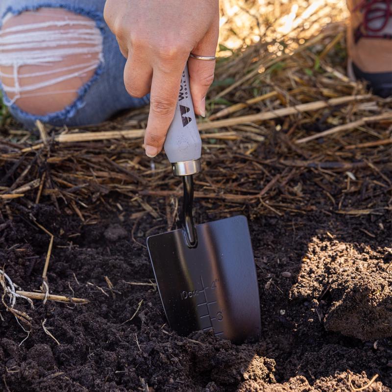 Woodland Tools 13.25 in. Steel V-Shaped Digging Hand Trowel Wood Handle