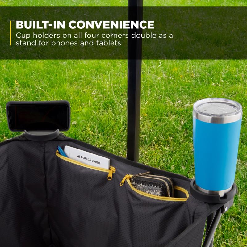 Gorilla Carts Polyester Fabric Folding Utility Wagon 150 lb. cap.
