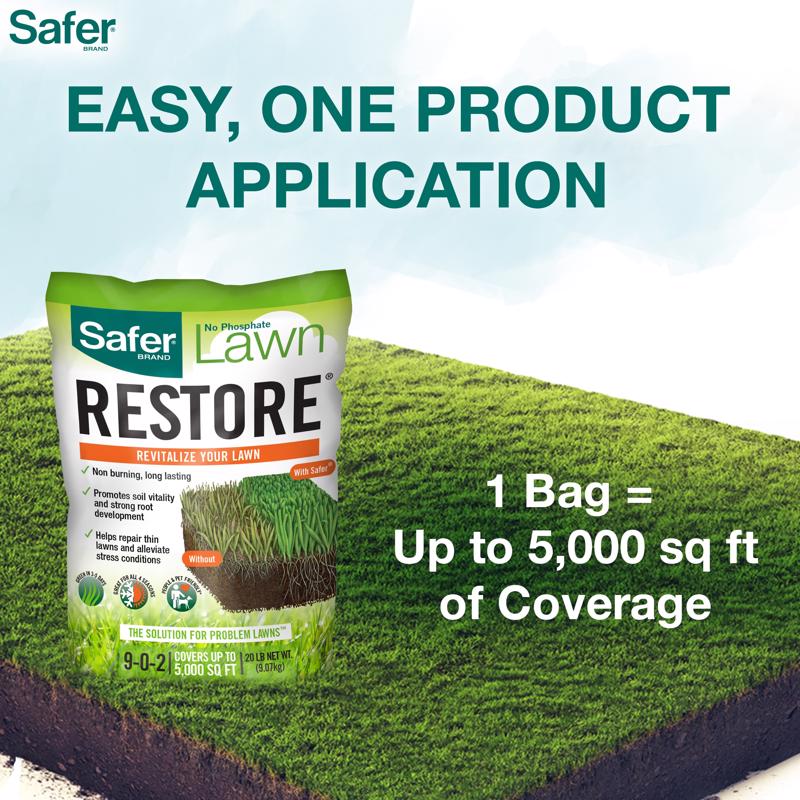 Safer Brand Lawn Restore All-Purpose Lawn Fertilizer For All Grasses 5000 sq ft