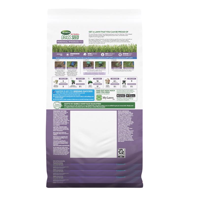 Scotts Turf Builder Perennial Ryegrass Sun or Shade Fertilizer/Seed/Soil Improver 5.6 lb