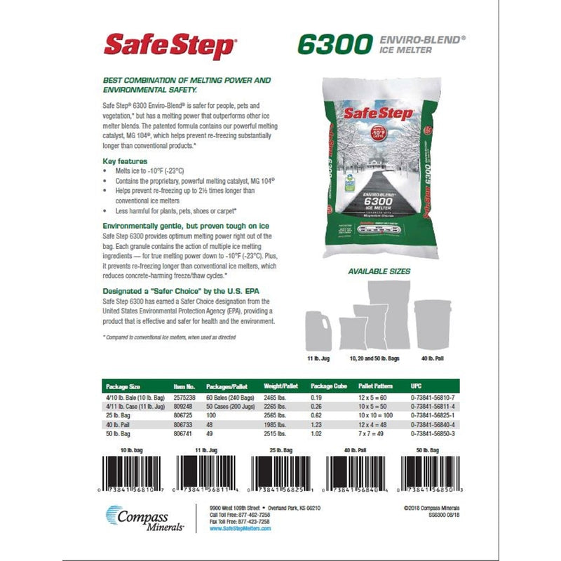 Safe Step Enviro-Blend 6300 Magnesium Chloride Pet Friendly Granule Ice Melt 40 lb