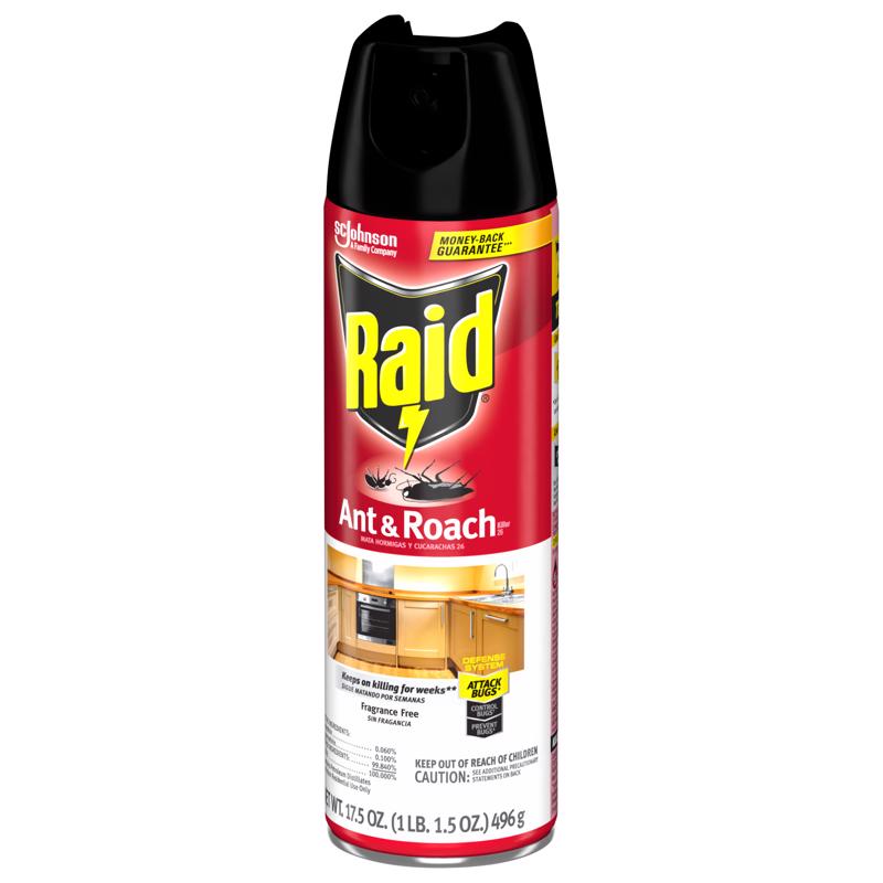 Raid Ant and Roach Killer Aerosol 17.5 oz