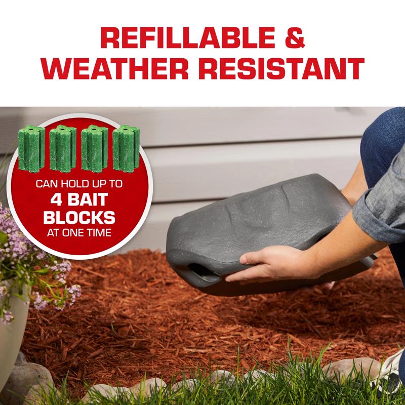 Tomcat Rockscape Bait Station and Bait Blocks For Mice and Rats