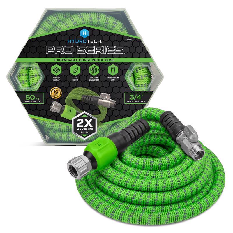 Hydrotech 3/4 in. D X 50 ft. L Heavy Duty Professional Grade Expandable Flexible Garden Hose