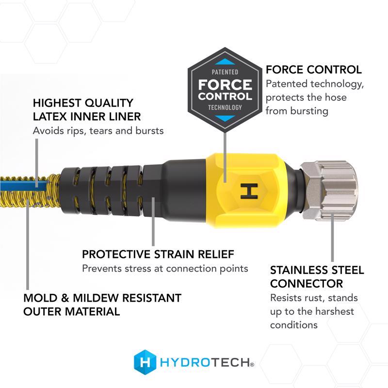 Hydrotech 3/4 in. D X 100 ft. L Heavy Duty Professional Grade Expandable Flexible Garden Hose