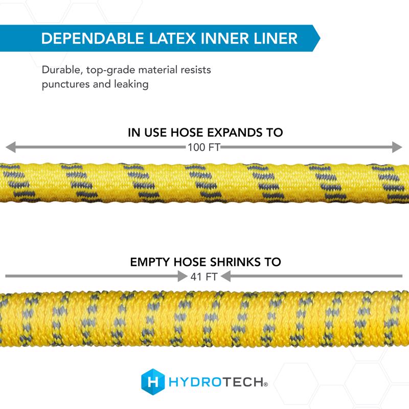 Hydrotech 3/4 in. D X 100 ft. L Heavy Duty Professional Grade Expandable Flexible Garden Hose