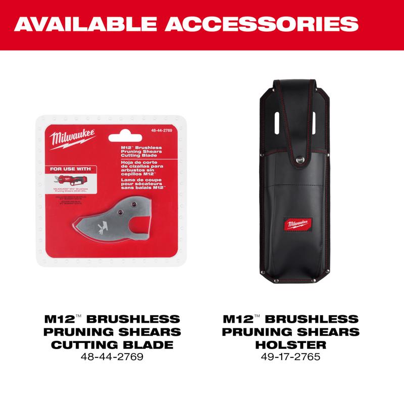 Milwaukee M12 2534-21 Steel Curved Cordless Pruner