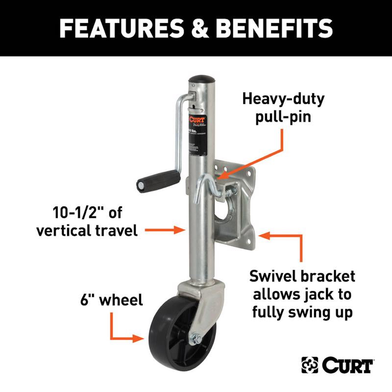 CURT Manual 1000 lb Trailer Jack