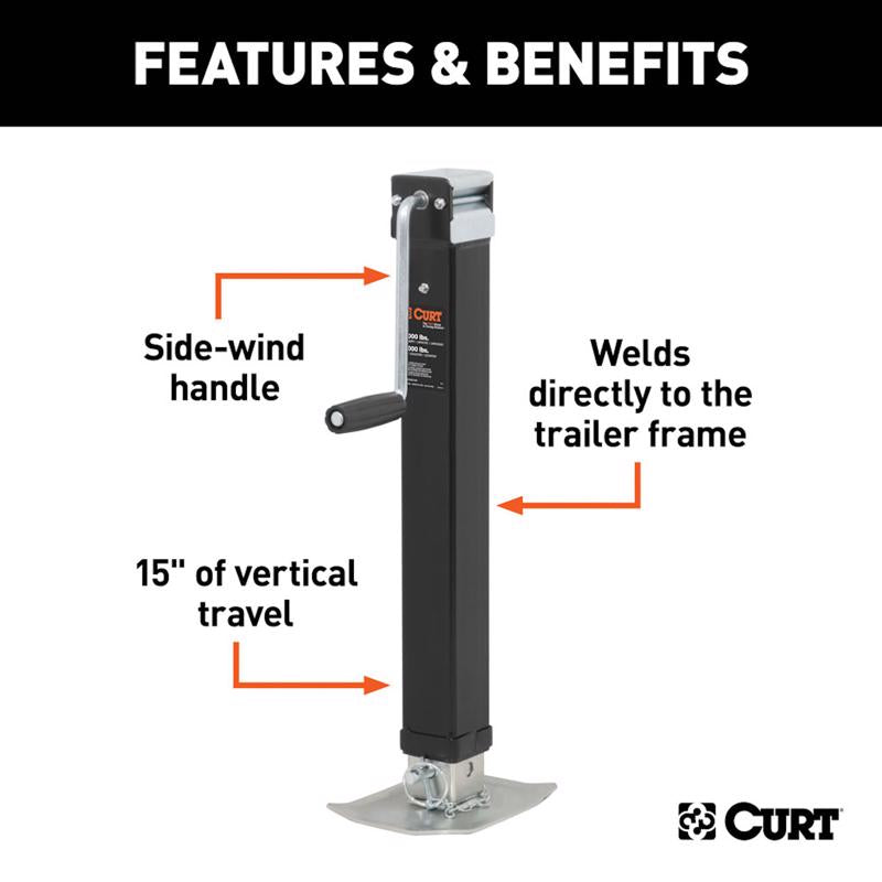 CURT Manual 8000 lb Trailer Jack