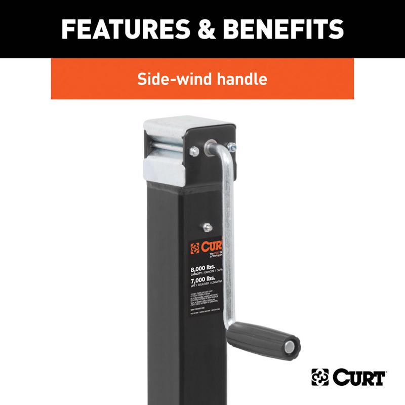 CURT Manual 8000 lb Trailer Jack