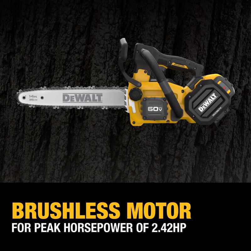 DeWalt 60V MAX DCCS674X2 14 in. 35 cc 60 V Battery Chainsaw Kit (Battery & Charger)