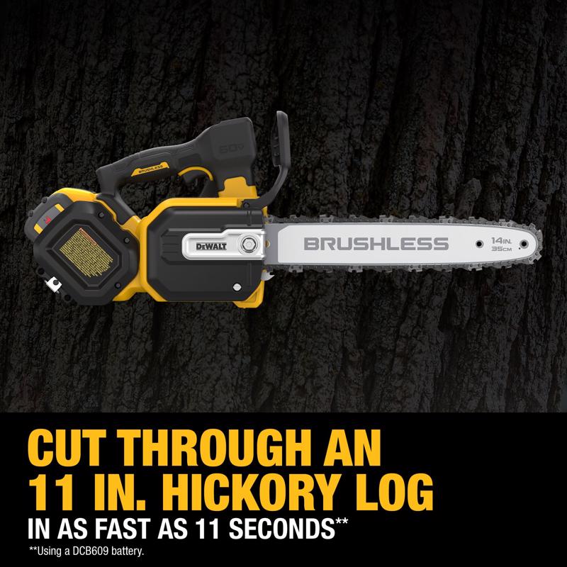 DeWalt 60V MAX DCCS674X2 14 in. 35 cc 60 V Battery Chainsaw Kit (Battery & Charger)