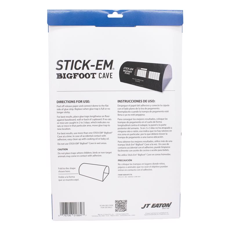 JT Eaton Stick-Em Pro Series Bigfoot Extra Large Glue Board Trap For Insects/Rodents/Snakes 4 pk