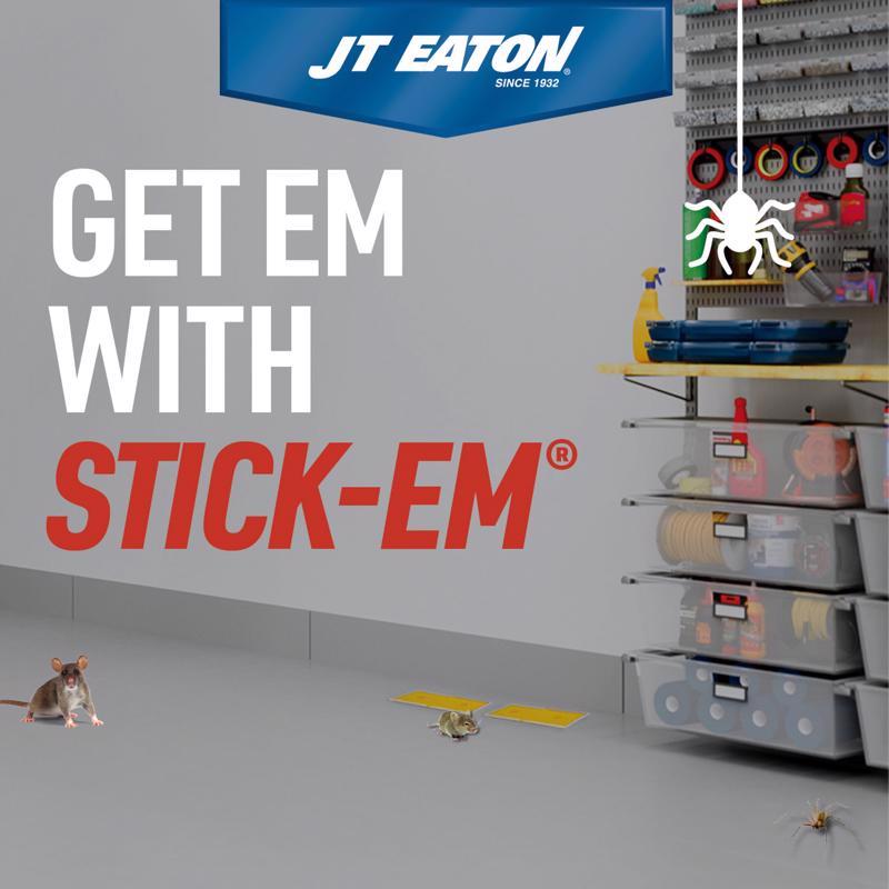 JT Eaton Stick-Em Pro Series Mini Glue Board Trap For Insects and Mice 4 pk