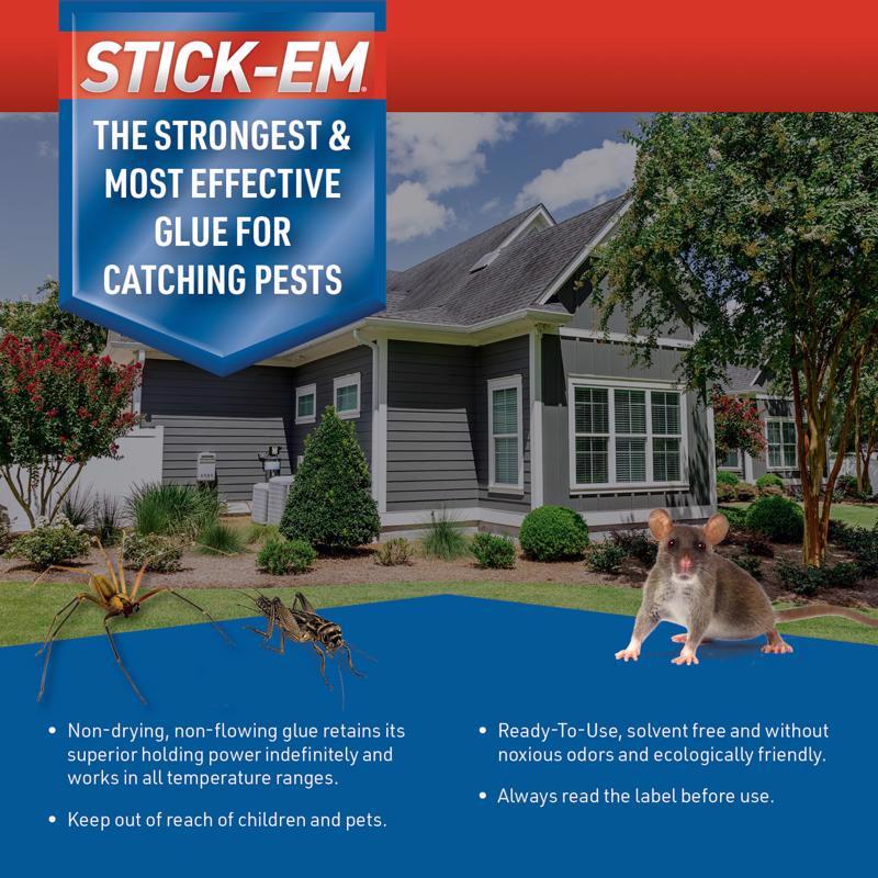 JT Eaton Stick-Em Pro Series Mini Glue Board Trap For Insects and Mice 4 pk