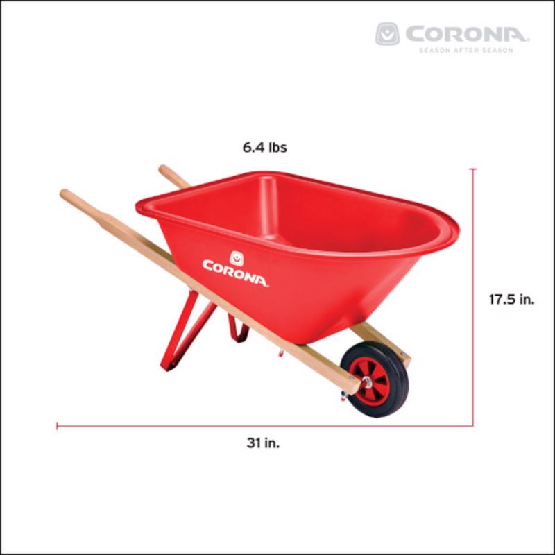 Corona Children's Poly Wheelbarrow 1.25 cu ft