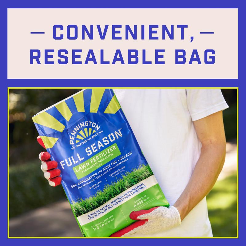 Pennington Full Season Slow-Release Nitrogen Lawn Fertilizer For All Grasses 4000 sq ft